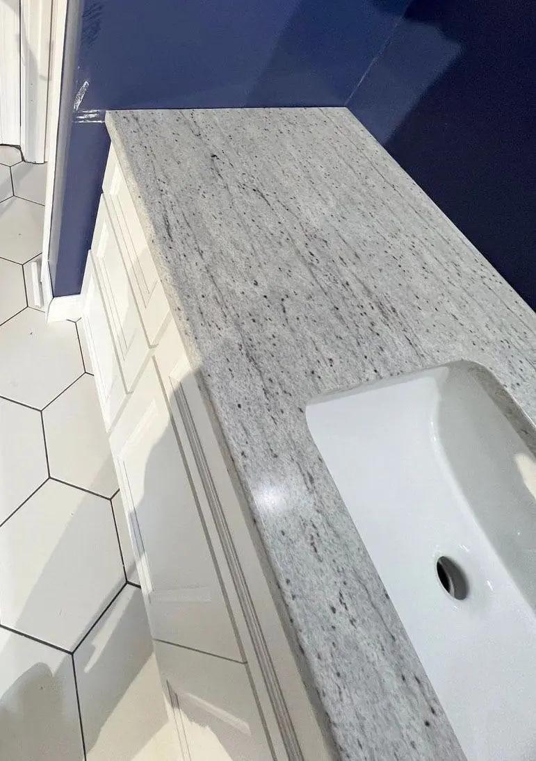 Glacier White Granite Vanity