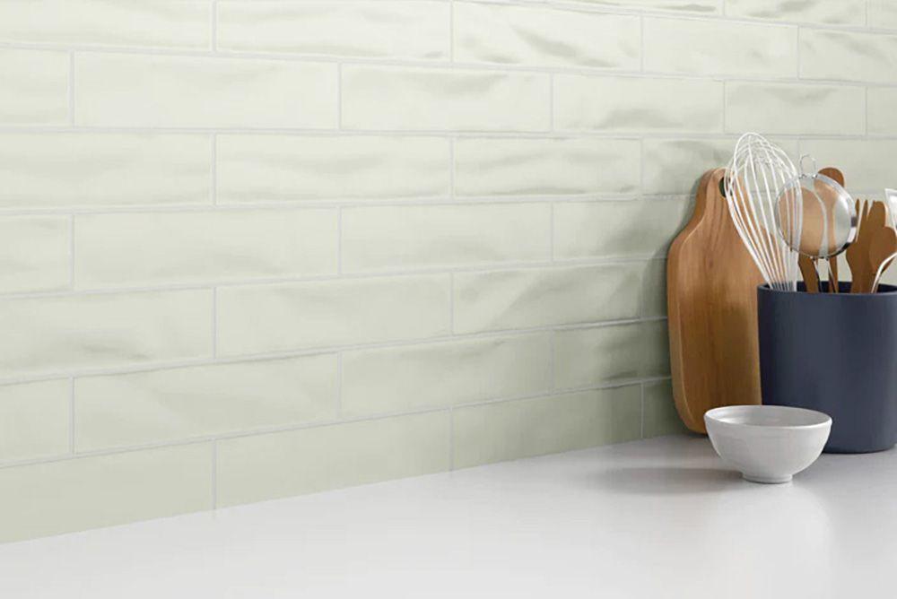 Cream Glazed Ceramic Subway Tile Image