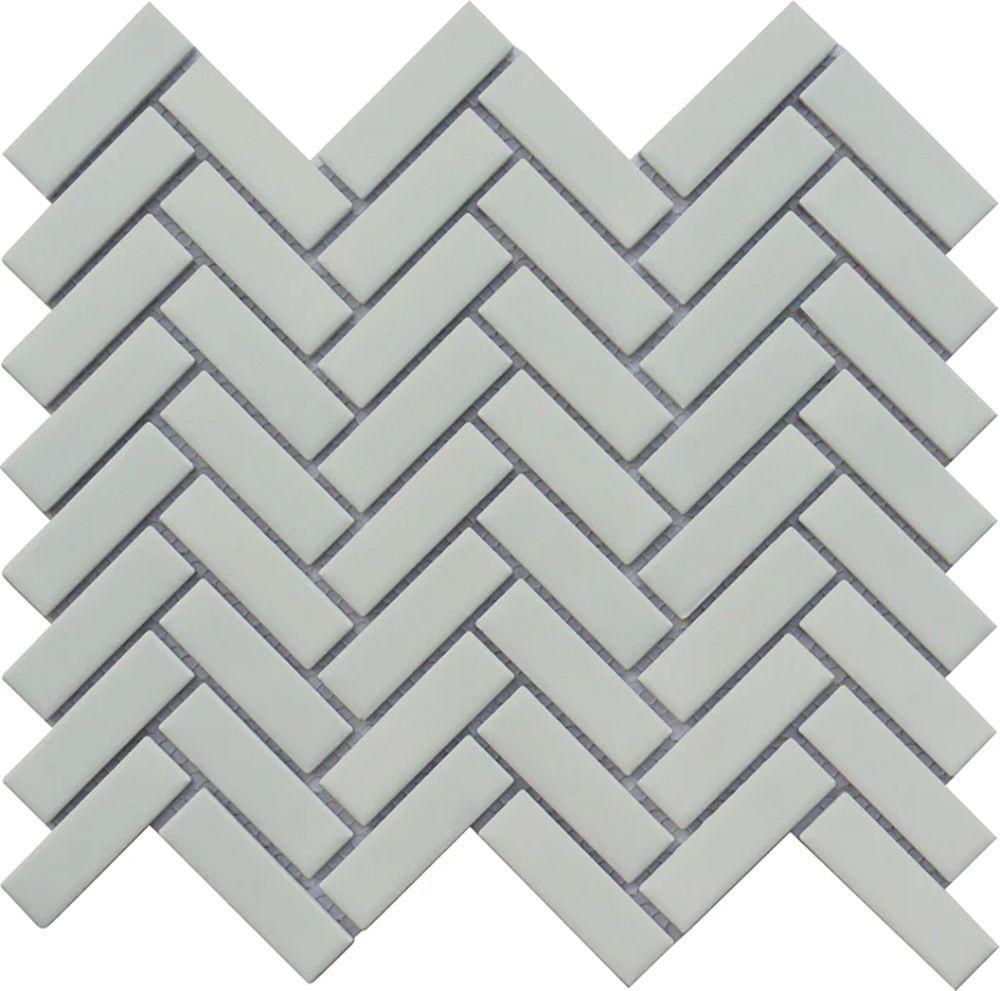 Gray Herringbone Porcelain Tile Image