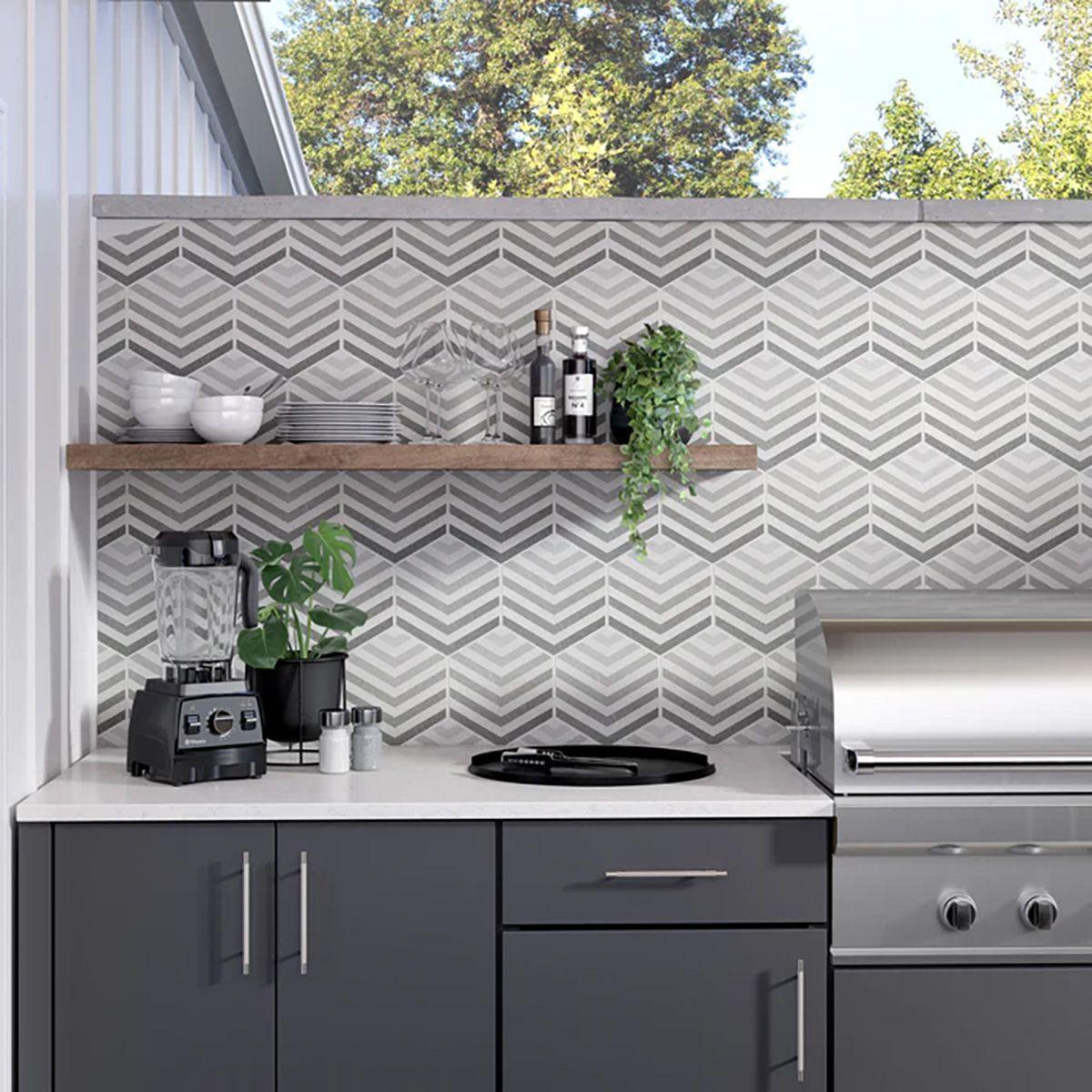 Bauhaus Hexagon Ceramic Tile Image