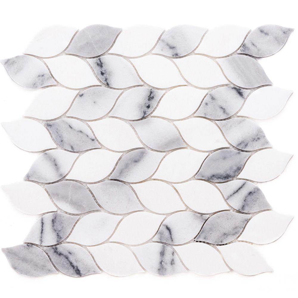 Polished Braid Mosaic Marble Tile Image