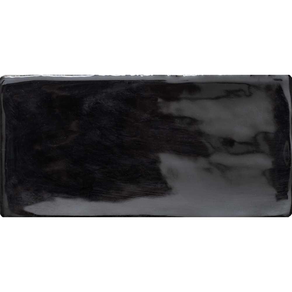 Black Glossy Ceramic Subway Tile Image
