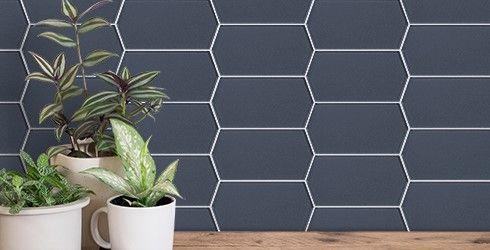 Cobalt Shimmer Hexagon Tile Image