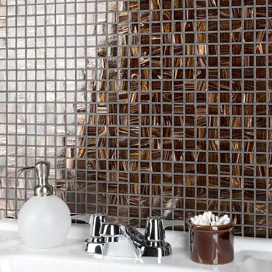 Coppa Brown Glass Mosaic Tile Image