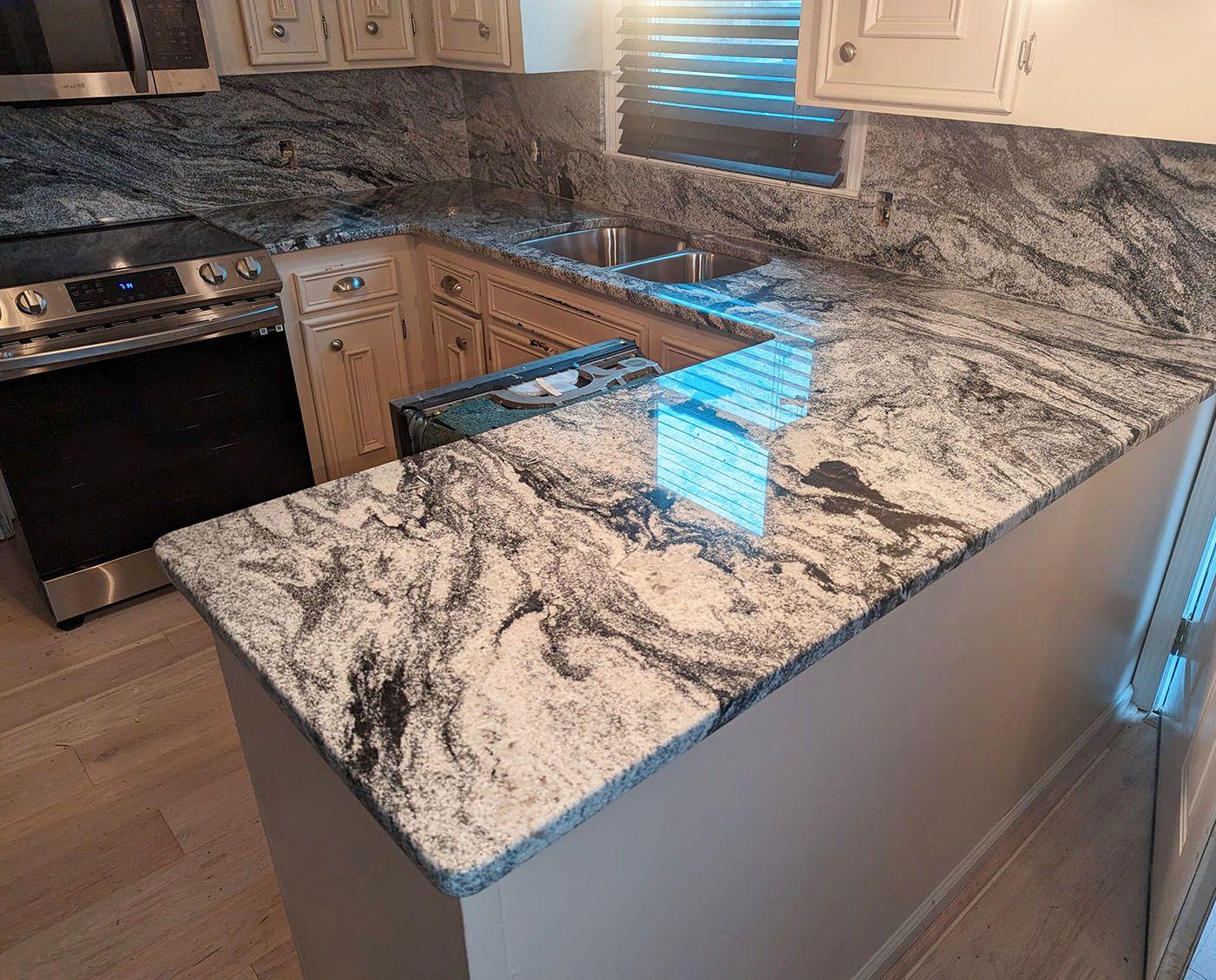 Viscon White Granite Kitchen Countertops